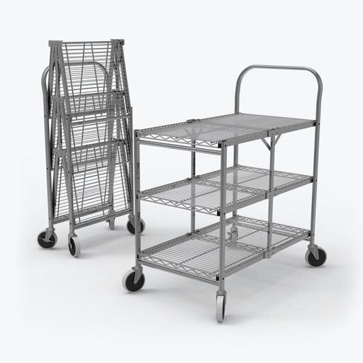 Luxor Luxor WSCC-3 Utility Cart Three Shelves Wire 33.75"W x 19.5"D x Medical Furniture reLink Medical