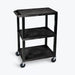 Luxor Luxor WT34S Utility Cart Shelf Clearance 12" 200 lbs Capacity 18"D Supplies reLink Medical