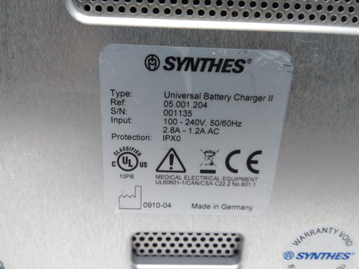 Synthes, Inc. Synthes, Inc. 05.001.204    II Universal Battery Charger Surgical Instruments reLink Medical