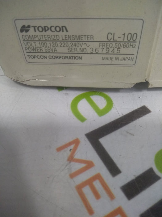 Topcon Medical Topcon Medical CL-100 Computerized Lensmeter Ophthalmology reLink Medical