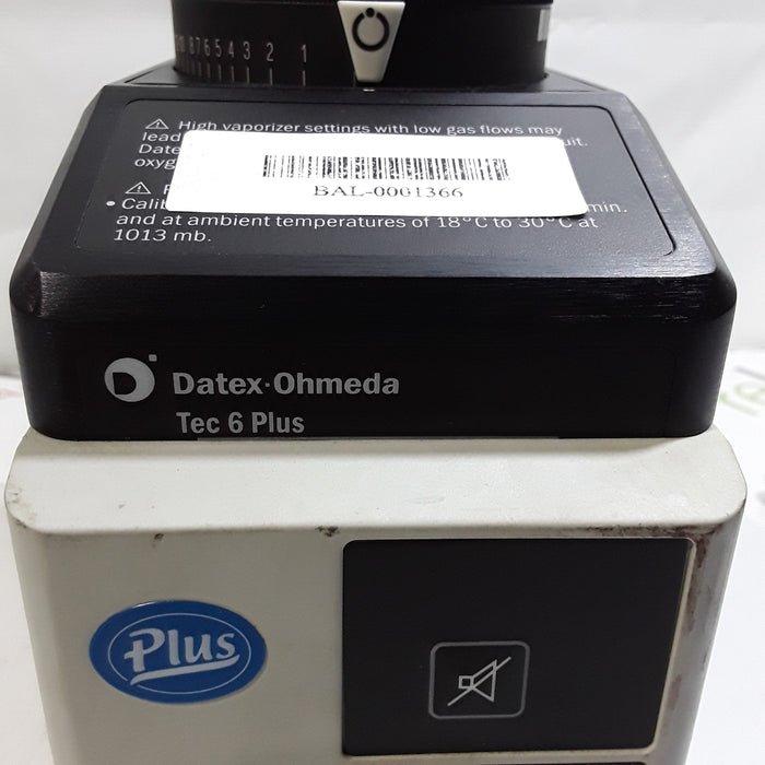 Datex-Ohmeda Datex-Ohmeda Tec 6 Plus Desflurane Vaporizer Anesthesia reLink Medical