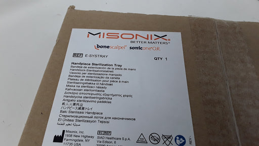 Misonix, Inc. Misonix, Inc. E-SYSTRAY Bonescalpel Sonicone O.R. Sterilization Tray Surgical Instruments reLink Medical