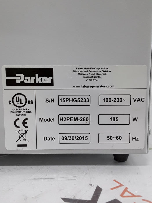 Parker Balston Parker Balston H2PEM-260 Hydrogen Generator Industrial Equipment reLink Medical