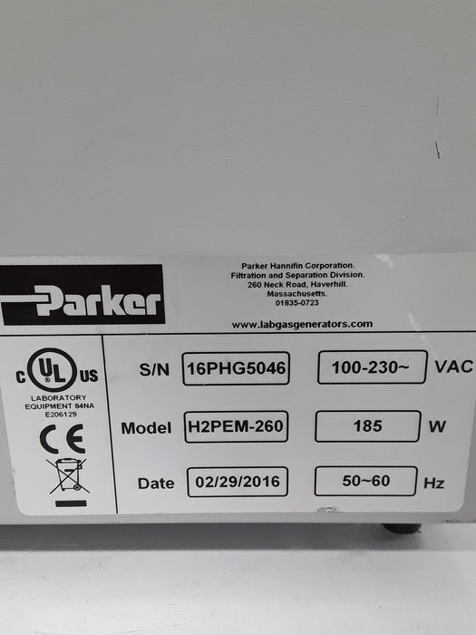 Parker Balston Parker Balston H2PEM-260 Hydrogen Generator Industrial Equipment reLink Medical