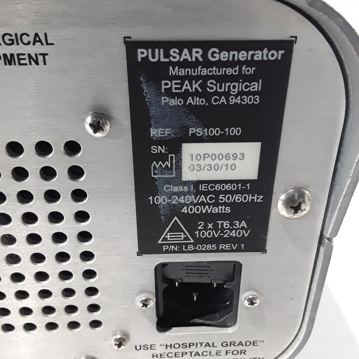 PEAK Surgical PEAK Surgical PS100-100 PULSAR Generator Electrosurgical Units reLink Medical
