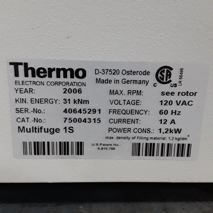 Thermo Shandon Thermo Shandon Multifuge 1S Bench Top Centrifuge Centrifuges reLink Medical