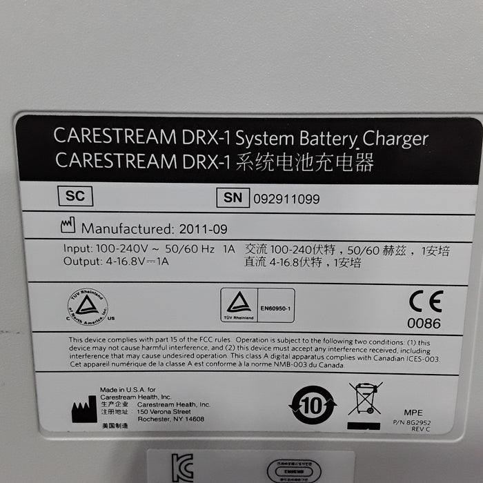Carestream Health, Inc. Carestream Health, Inc. Carestream DRX-1 System Battery Charger X-Ray Equipment reLink Medical
