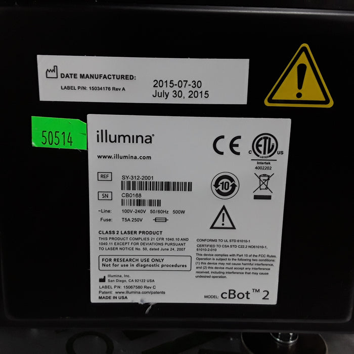 Illumina Illumina cBot 2 Amplification Sequencer Research Lab reLink Medical