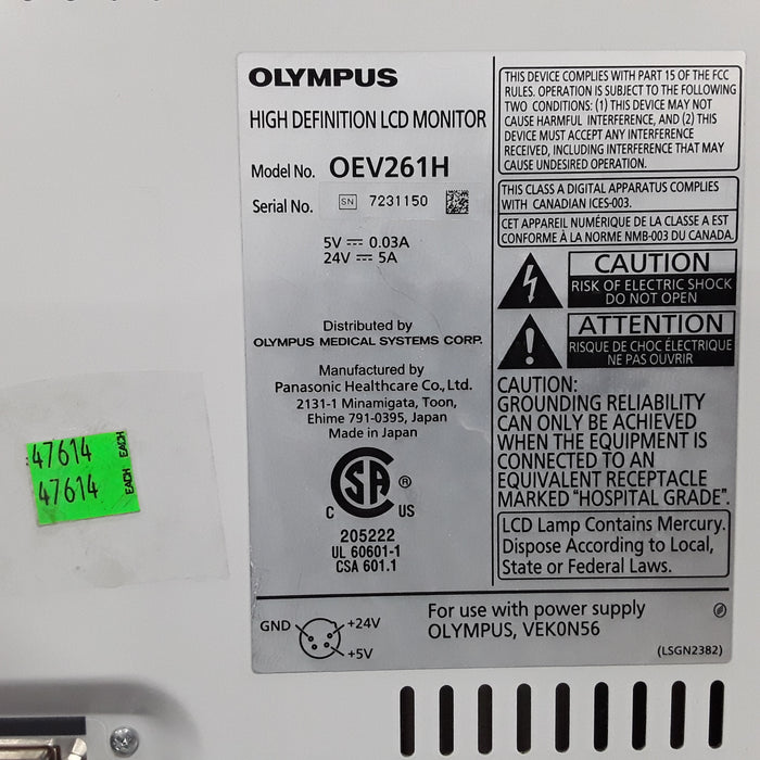 Olympus Corp. Olympus Corp. OEV261H Surgical Monitor Flexible Endoscopy reLink Medical