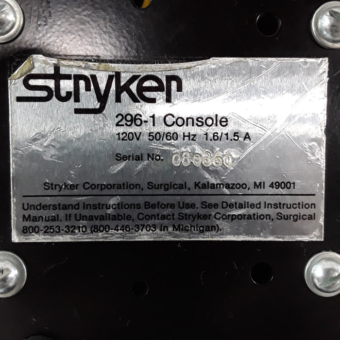 Stryker Medical Stryker Medical Command Console 296-1 MicroElectric System Surgical Equipment reLink Medical