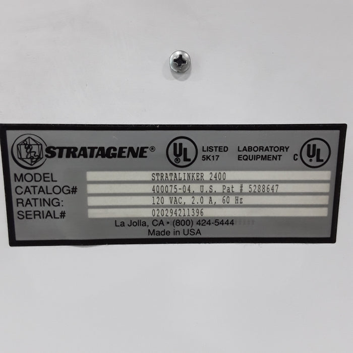 Stratagene Stratagene Stratalinker 2400 400075-04 UV Crosslinker Research Lab reLink Medical
