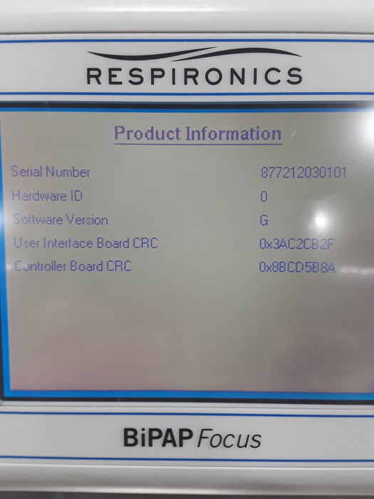 Respironics Respironics Bipap Focus Ventilator Respiratory reLink Medical