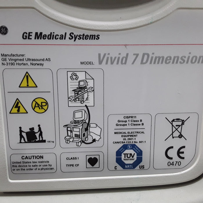 GE Healthcare GE Healthcare Vivid 7 Dimension Ultrasound Ultrasound reLink Medical