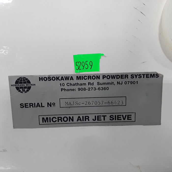 Hosokawa Micron Corp Air Jet Sieve