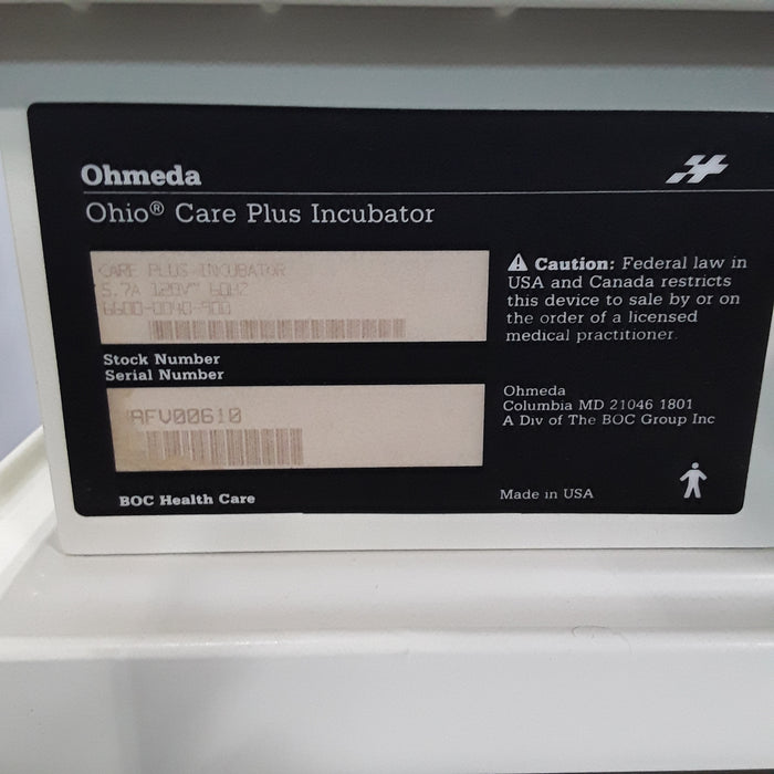 Ohmeda Medical Ohmeda Medical Ohio Care Plus Incubator Temperature Control Units reLink Medical