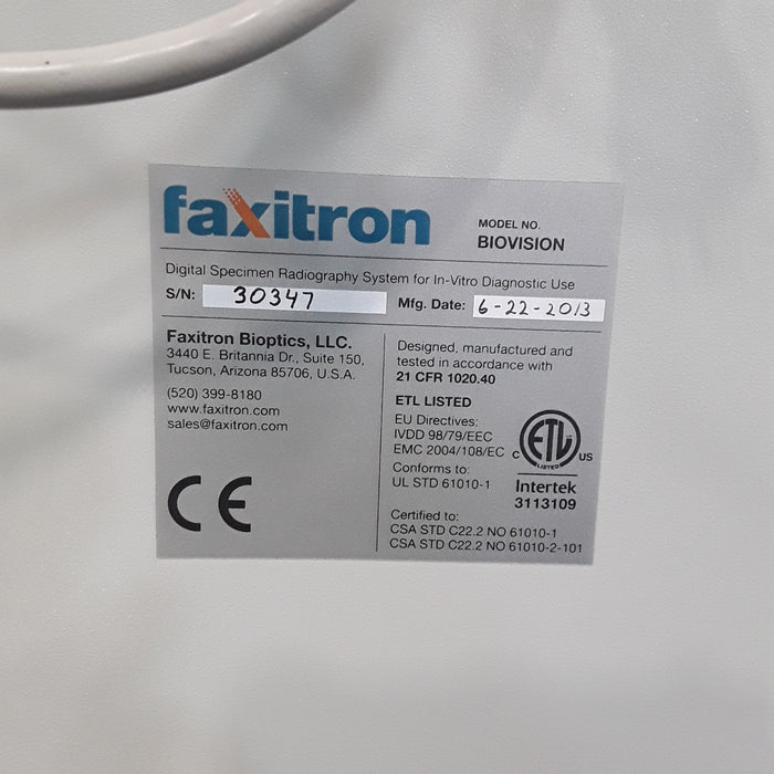 Faxitron Bioptics, LLC Faxitron Bioptics, LLC BioVision Digital Biopsy System X-Ray Equipment reLink Medical