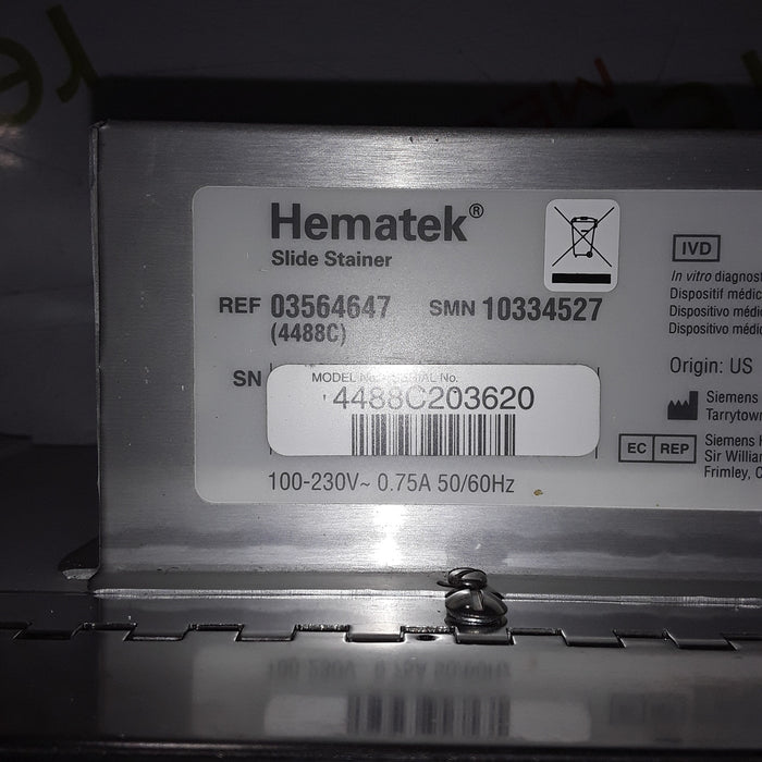 Siemens Medical Siemens Medical Hematek 2000 Slide Stainer Histology and Pathology reLink Medical