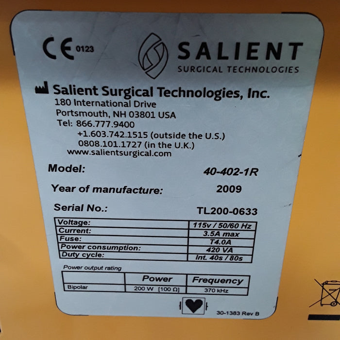 Salient Salient Aquamantys System 40-402-1 ESU Surgical Equipment reLink Medical