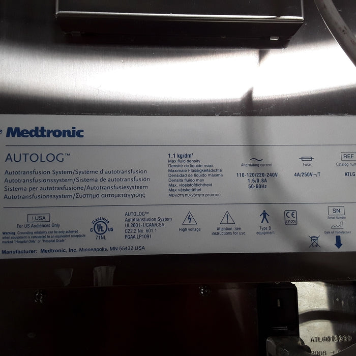 Medtronic Medtronic AutoLog Autotransfusion System Cardiology reLink Medical