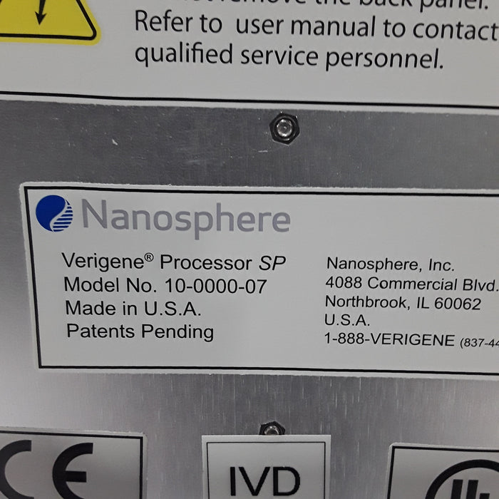 Nanosphere, Inc. Nanosphere, Inc. Verigene SP Benchtop Analyzer Research Lab reLink Medical