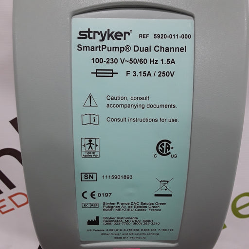 Stryker Medical Stryker Medical SmartPump Dual Channel Tourniquet Surgical Equipment reLink Medical