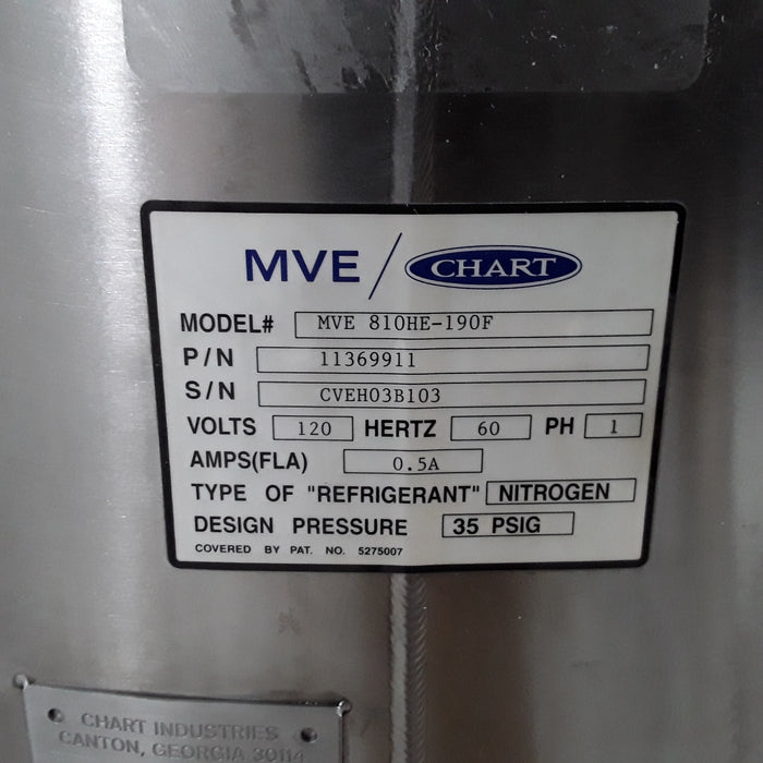 MVE MVE 810HE-190F Liquid Nitrogen Freezer Research Lab reLink Medical