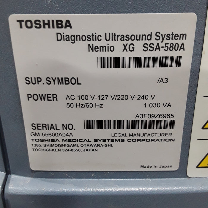 Toshiba Toshiba Nemio XG SSA-580A Ultrasound System Ultrasound reLink Medical