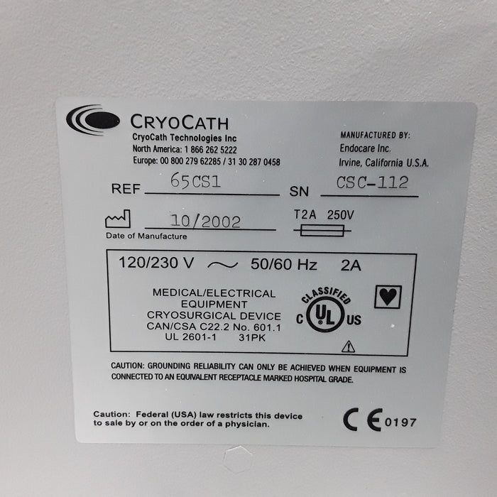 Cryocath Cryocath 10000-04-01 Cryosurgical Unit Surgical Equipment reLink Medical