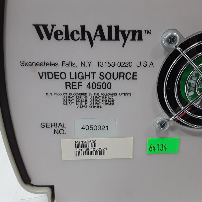 Welch Allyn Inc. Welch Allyn Inc. Video Path VLX-10 Model 40500 Video Light Source Surgical Equipment reLink Medical