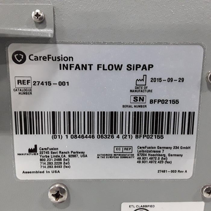 CareFusion CareFusion Infant Flow SIPAP Respiratory reLink Medical