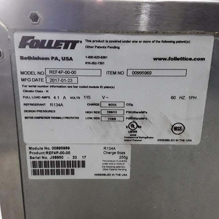 Follett Corp Follett Corp REF4P Undercounter Refrigerator Restaurant Equipment reLink Medical