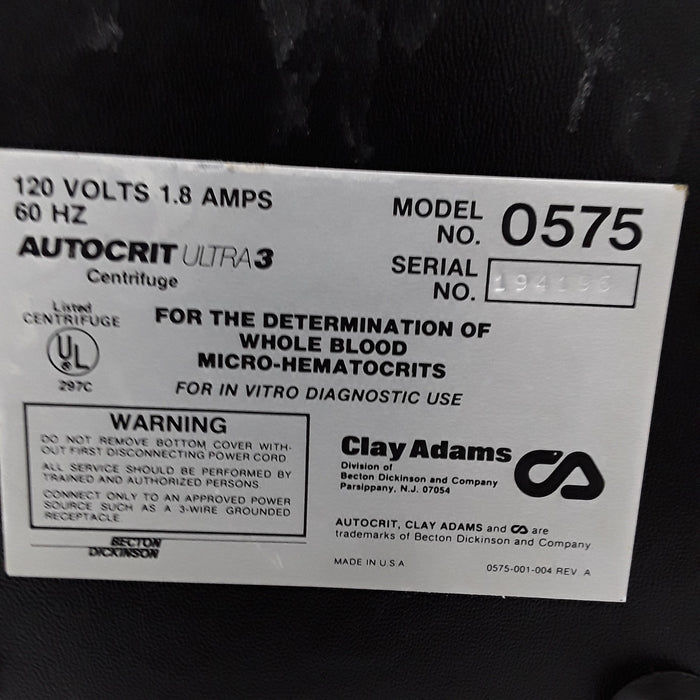 Clay Adams Clay Adams Autocrit Ultra 3 Centrifuge Centrifuges reLink Medical