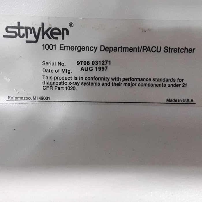 Stryker Medical Stryker Medical 1001 ED/PACU Stretcher Beds & Stretchers reLink Medical