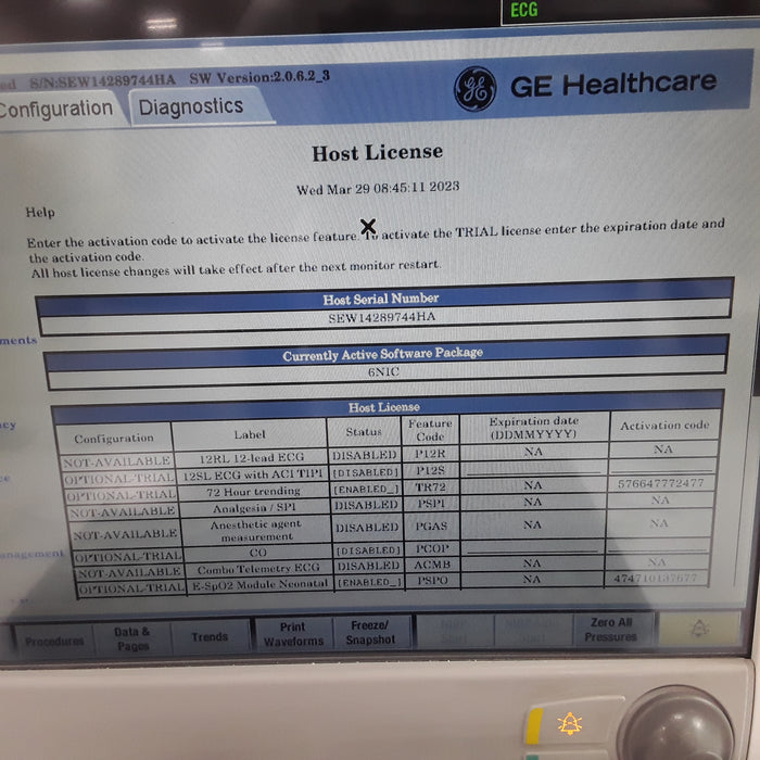 GE Healthcare Carescape B650 Patient Monitor