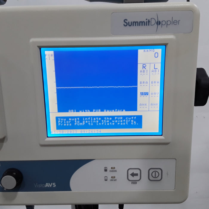 Summit Doppler Vista AVS Advanced Vascular System