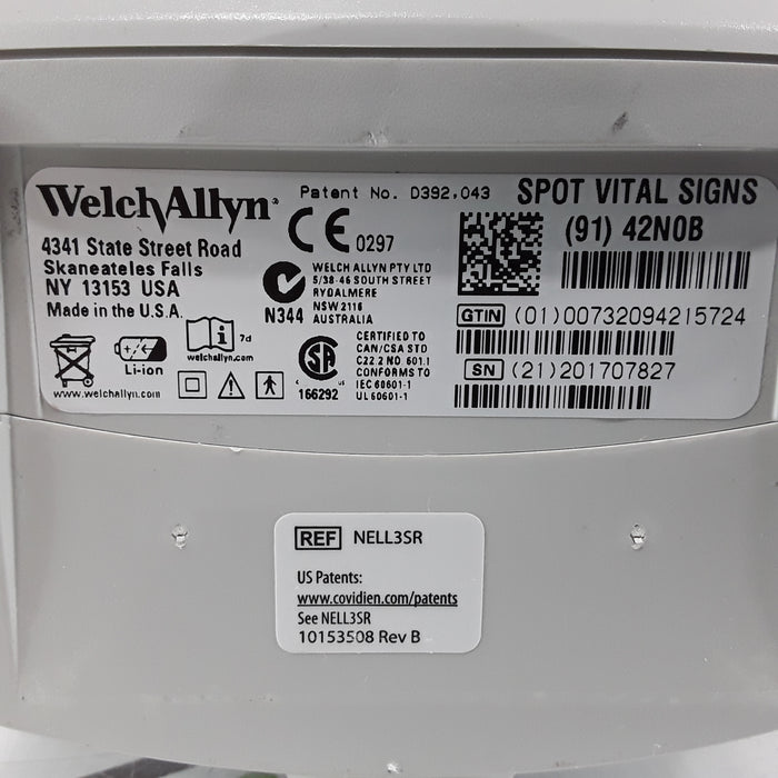 Welch Allyn Spot - NIBP, Nellcor SpO2 Vital Signs Monitor