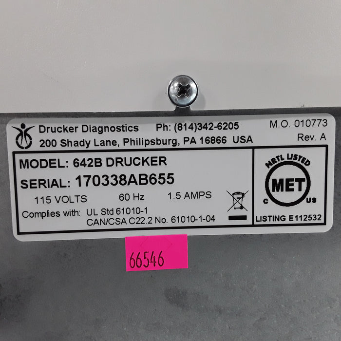 Drucker Diagnostics 642B Centrifuge