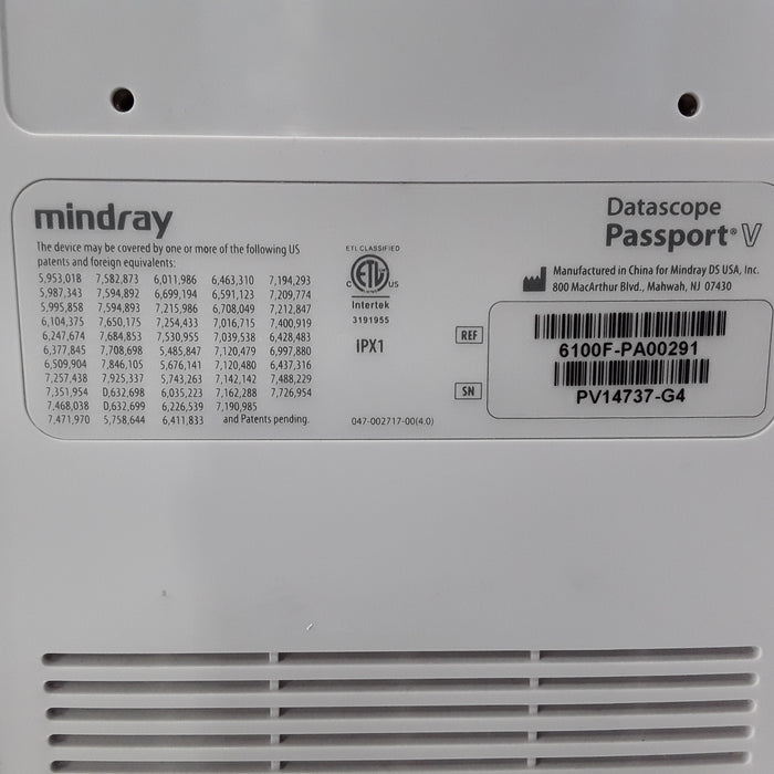 Mindray Medical Passport V Patient Monitor