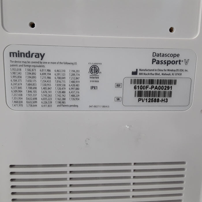 Mindray Medical Passport V Patient Monitor