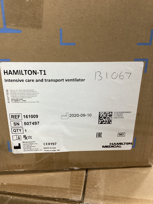 Hamilton Medical Inc T1 Military Transport Ventilator